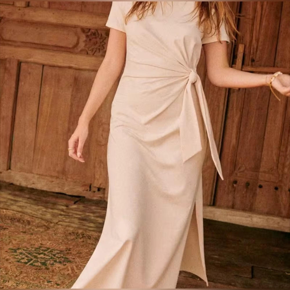 Sézane Inspired Pippa Dress Long tie waist tshirt dress